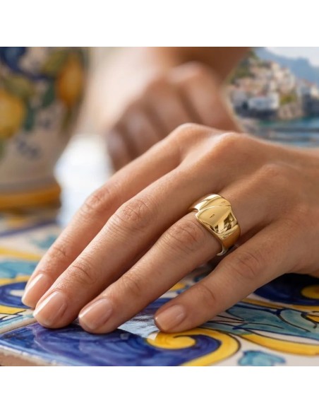 "Minimal Wrap" Ring in 18kt Yellow Gold - Mirror Polished Finish