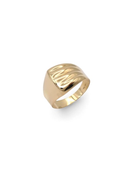 "Ribbed Elegance" Band Ring in 18kt Yellow Gold