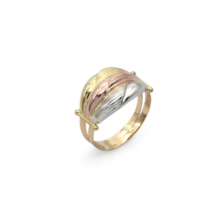 Ring „Trinity Harmony“ aus 18-karätigem dreifarbigem Gold
