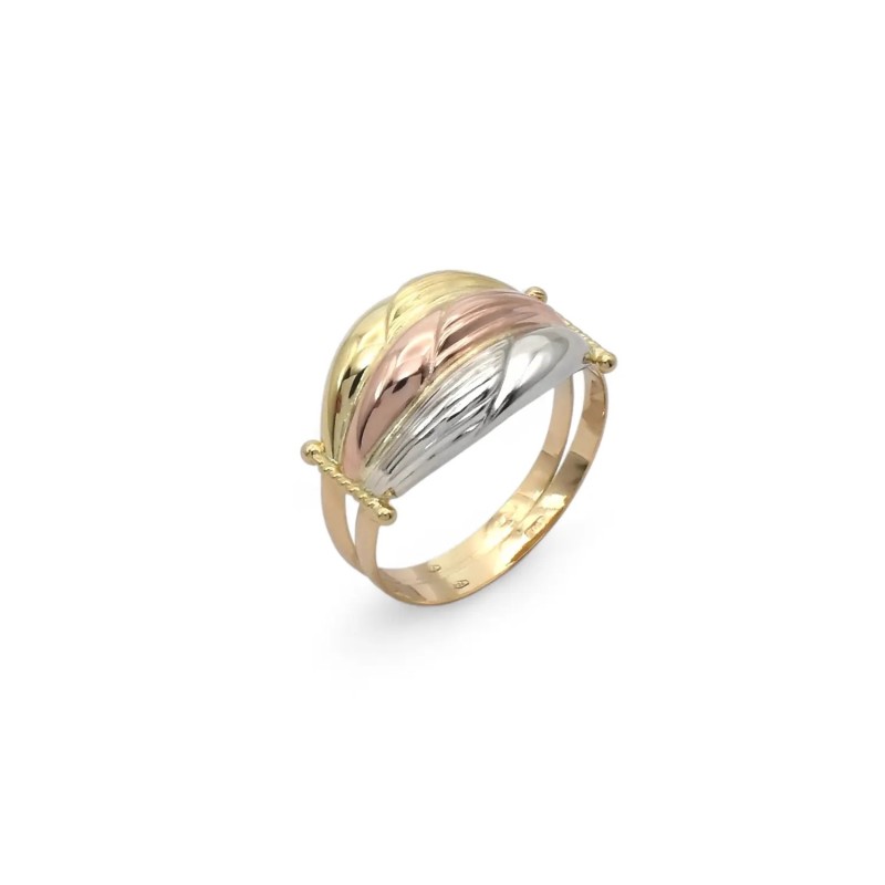 Ring „Trinity Harmony“ aus 18-karätigem dreifarbigem Gold