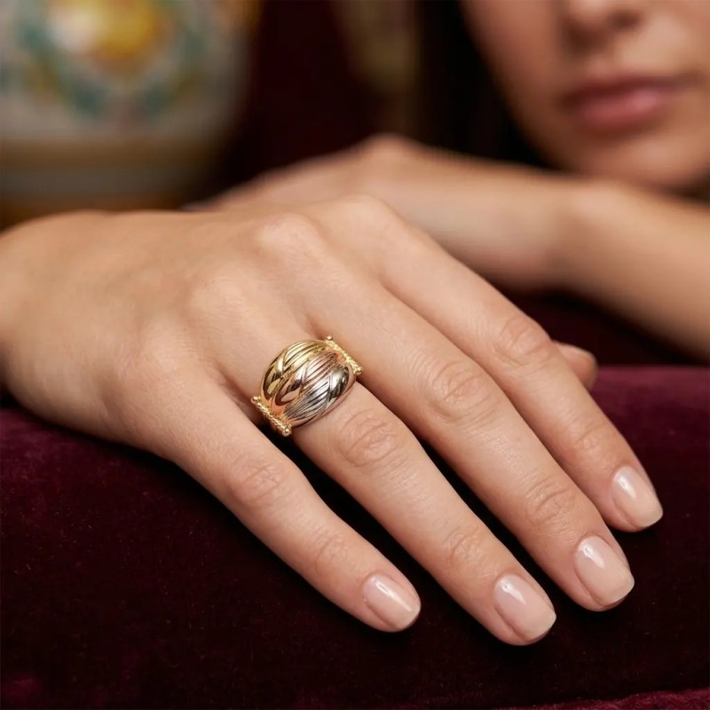 Ring „Trinity Harmony“ aus 18-karätigem dreifarbigem Gold