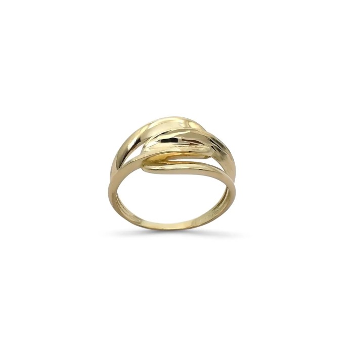 Anello Fascia "Goccia di Luce" in Oro Giallo 18kt