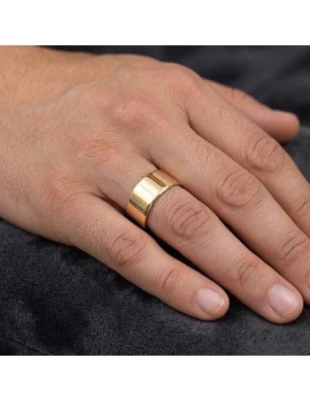 Anillo unisex "Oro Eterno" en oro amarillo de 18 quilates.