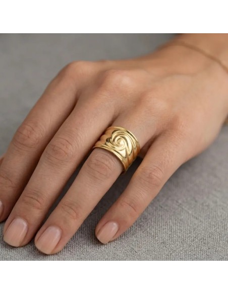 "Gold Wave" Open Band Ring in 18kt Yellow Gold