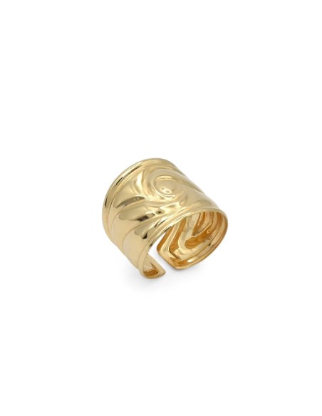 Offener Ring „Gold Wave“ aus 18-karätigem Gelbgold