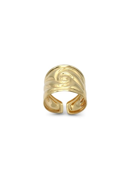 Offener Ring „Gold Wave“ aus 18-karätigem Gelbgold