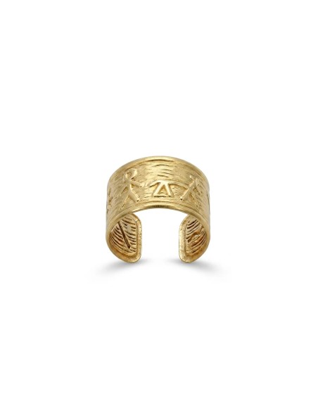 Anillo abierto de oro amarillo de 18 quilates - Diseño Naïf