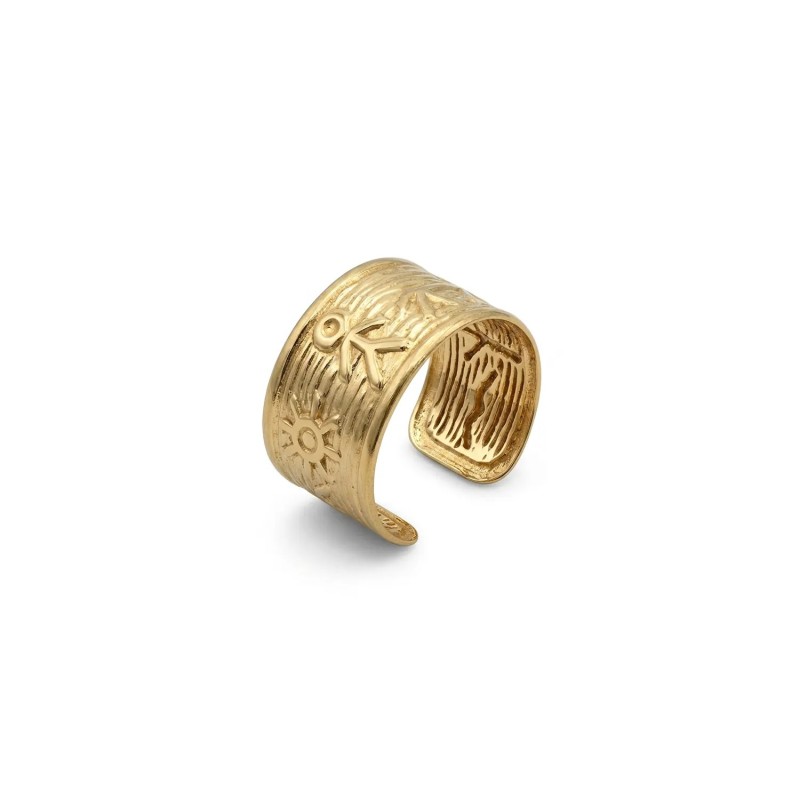 Offener Ring aus 18-karätigem Gelbgold – Naives Design