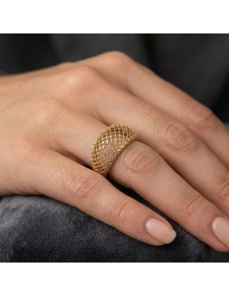 "Golden Mesh" Band Ring in 18kt Yellow Gold