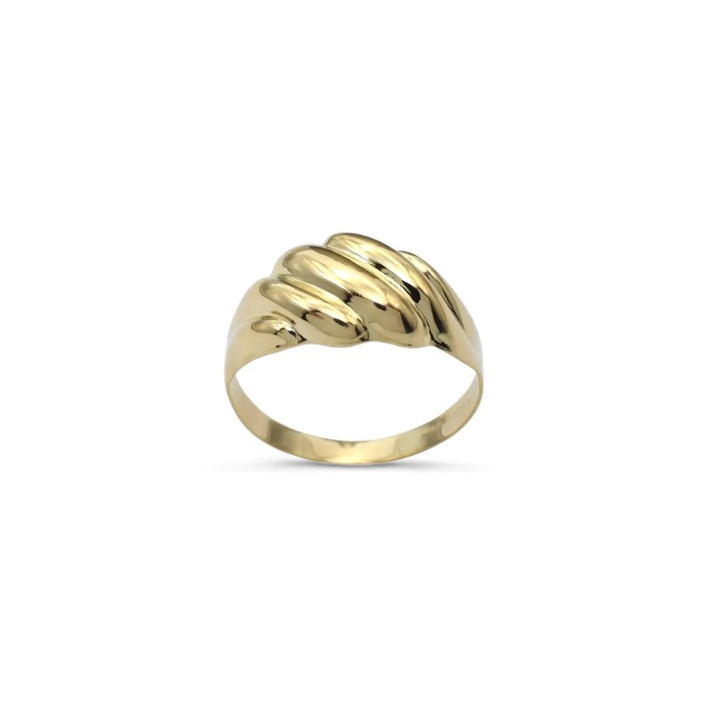 Ring aus 18-karätigem Gelbgold mit Wellenmuster