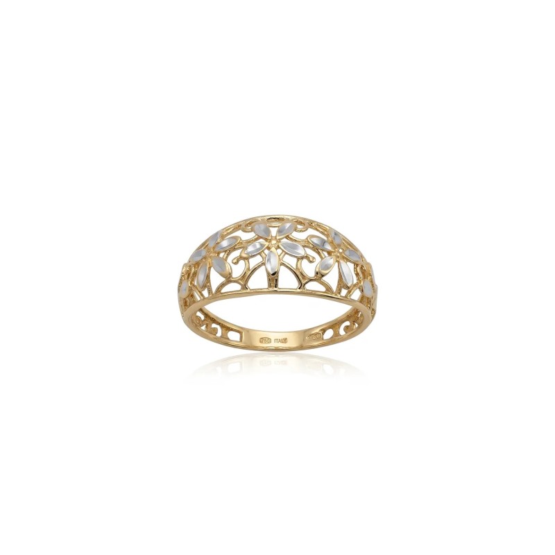 Anillo "Spring" en oro bicolor de 18 quilates