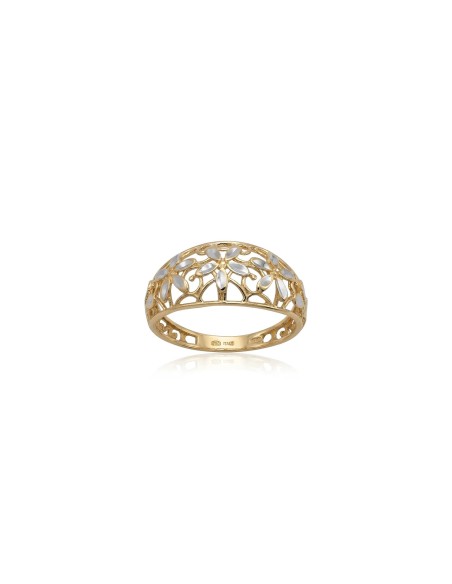 "Spring" Band Ring in 18kt Two-Tone Gold