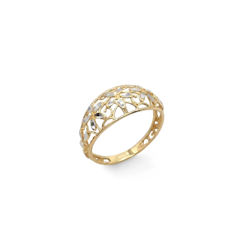 Anillo "Spring" en oro bicolor de 18 quilates