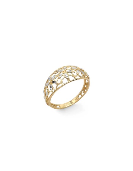 Anillo "Spring" en oro bicolor de 18 quilates