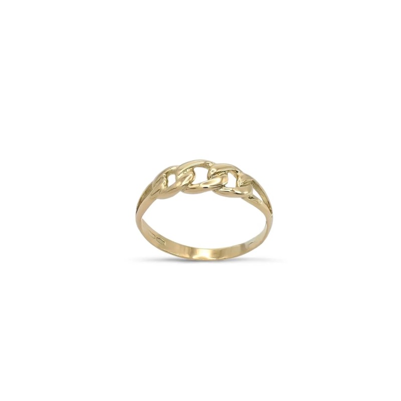 Anillo "Grumetta Chic" en oro amarillo de 18 quilates.