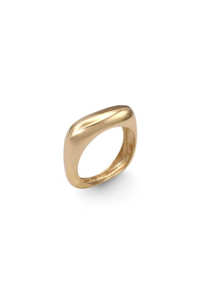 Anello "Soft Square" in Oro Giallo 18kt