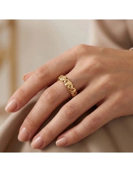 Anello "Ghirlanda Romantica" in Oro Giallo 18kt