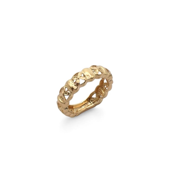 Anello "Ghirlanda Romantica" in Oro Giallo 18kt