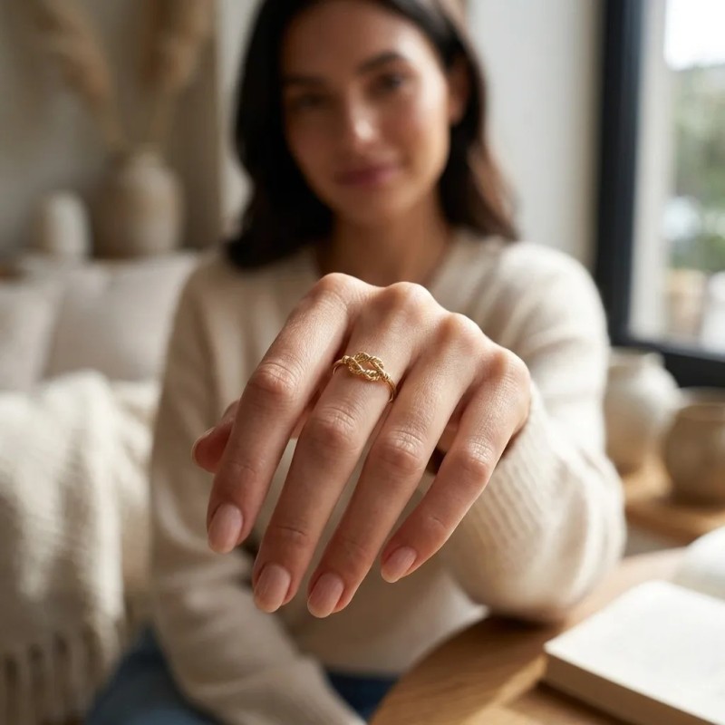 "Navy Knot" Ring in 18kt Yellow Gold