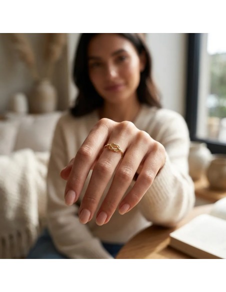Anillo "Navy Knot" en oro amarillo de 18 quilates