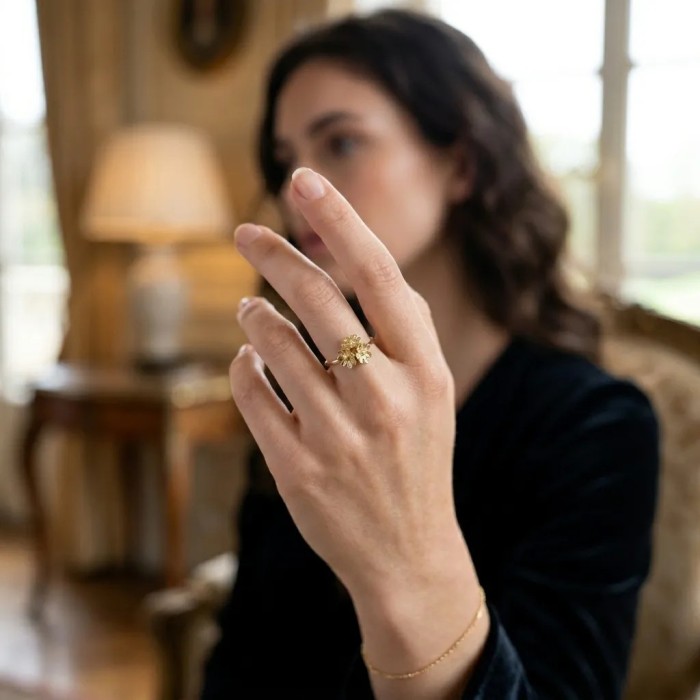 Anillo "Ramo de Luz" en oro amarillo de 18 quilates 2