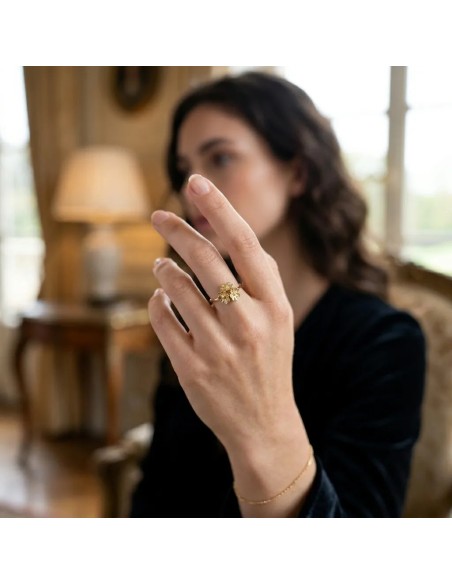 Anello Tre Fiori Oro Giallo 18kt | Stella Maris