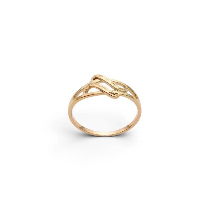 Anello "Intreccio Sinuoso" in Oro Giallo 18kt
