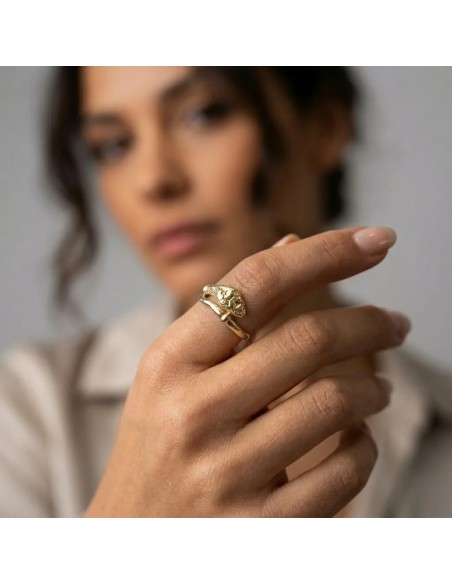 Anello "Snake Charm" in Oro Giallo 18kt