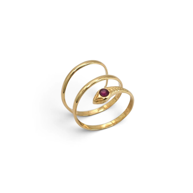 18kt Yellow Gold "Spiral Snake" Ring