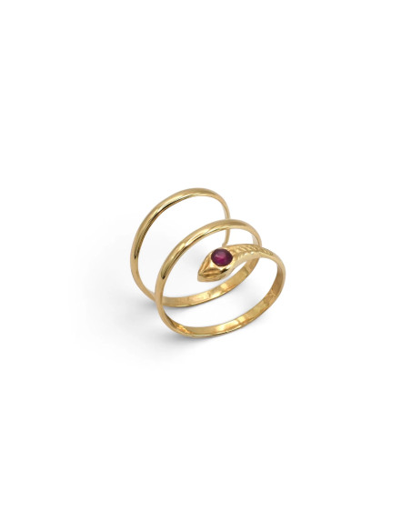 18kt Yellow Gold "Spiral Snake" Ring