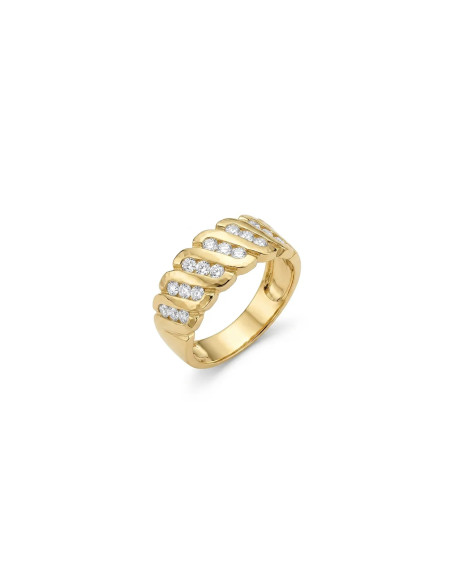 Anillo "Onda de Luz" en oro amarillo de 18 quilates.