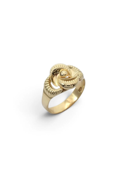 "Sculptural Vortex" Ring in 18kt Yellow Gold