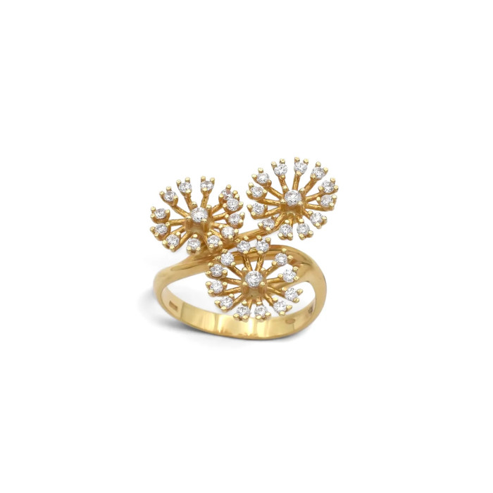 Anello "Bouquet di Luce" in Oro Giallo 18kt