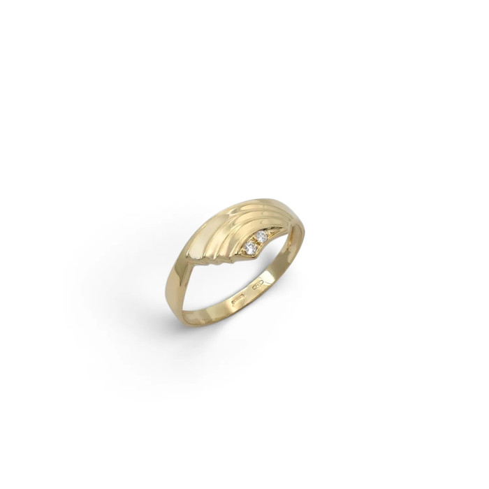 Anello "Conchiglia di Luce" in Oro Giallo 18kt