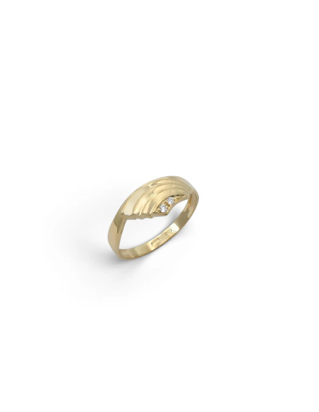 Anello "Conchiglia di Luce" in Oro Giallo 18kt