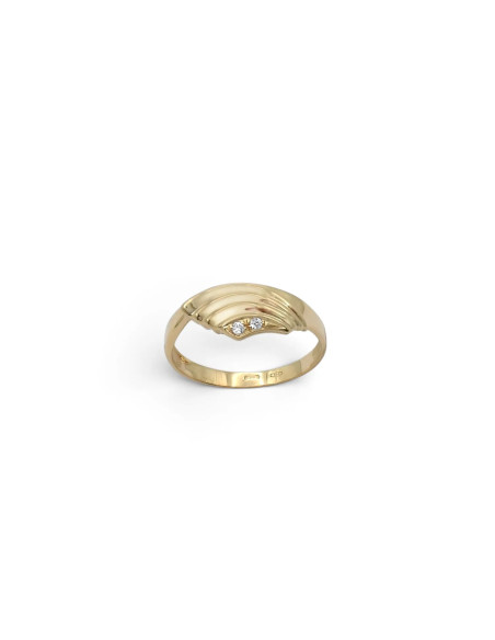Anello "Conchiglia di Luce" in Oro Giallo 18kt