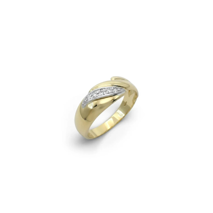 Anello "Sintonia" in Oro Bicolore e Zirconi