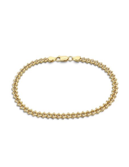 Bracciale Unisex Oro Giallo 18kt a Maglia Intrecciata 21 cm - 6,5 gr
