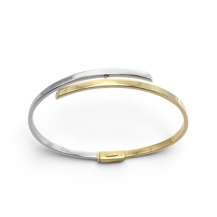 Contrariè Starres Armband aus 18-karätigem zweifarbigem Gelb- und Weißgold – 12 g