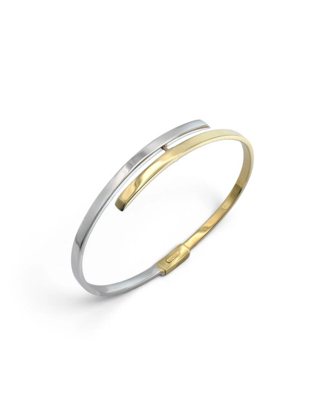 Bracciale Rigido Contrariè Oro Bicolore 18kt Giallo e Bianco - 12 gr