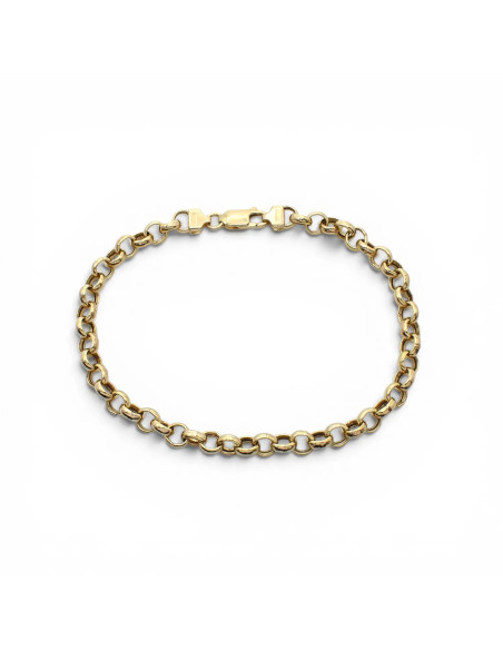 Klassisches, poliertes Rolo-Armband aus 18-karätigem Gelbgold, 21 cm – 6,8 g