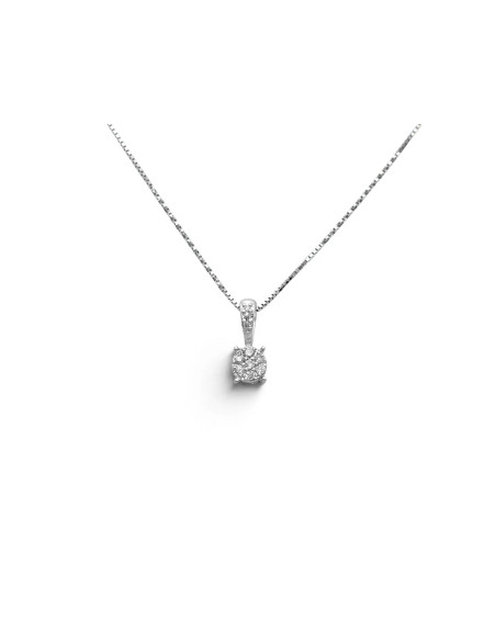 Collar Point Light de oro blanco de 18 quilates con colgante de diamante - 0,05 ct