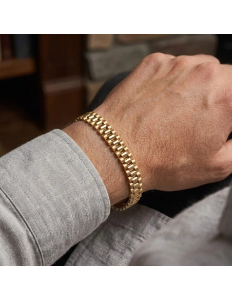Bracciale da Uomo Oro Giallo 18kt Modello Orologio President 24 cm - 46,9 gr