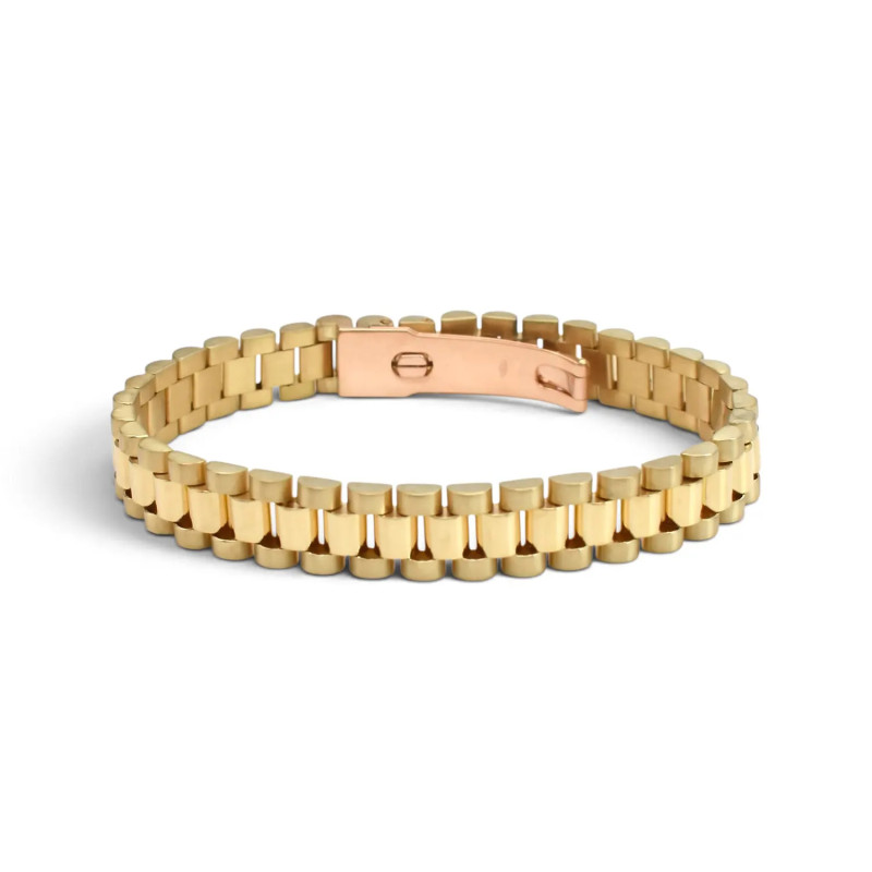 Herrenarmband aus 18-karätigem Gelbgold, Modell President, 24 cm – 46,9 g
