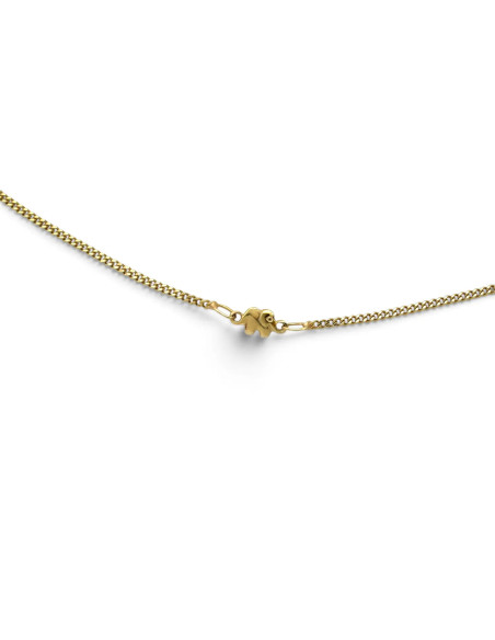 18kt Yellow Gold Choker Necklace with Lucky Elephants, 42 cm - 4 gr