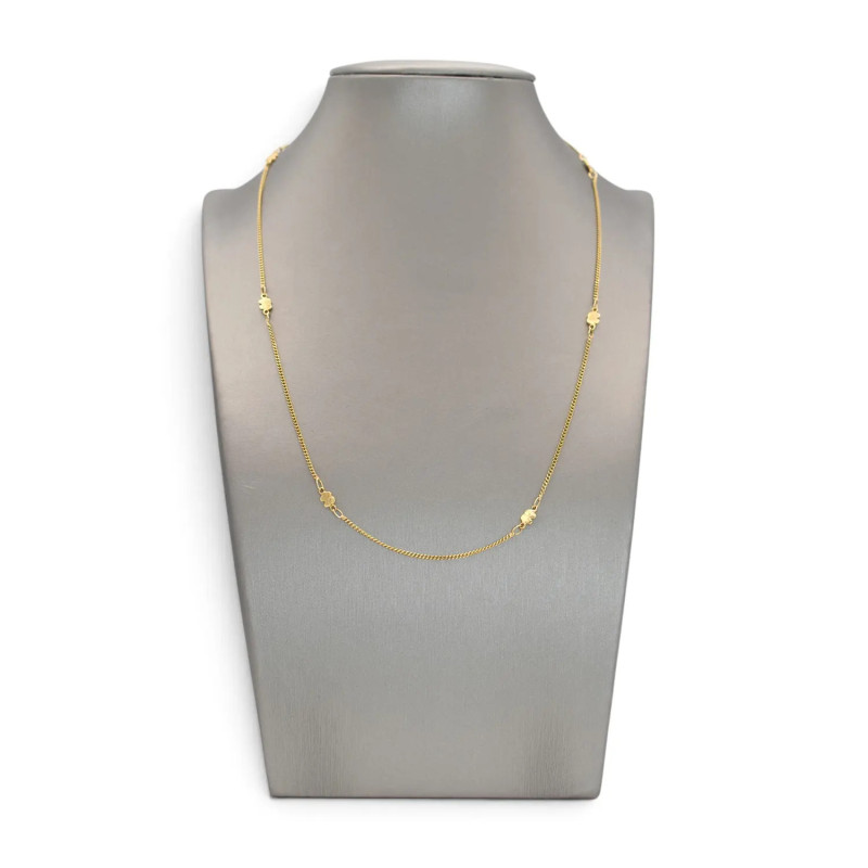 18kt Yellow Gold Choker Necklace with Lucky Elephants, 42 cm - 4 gr