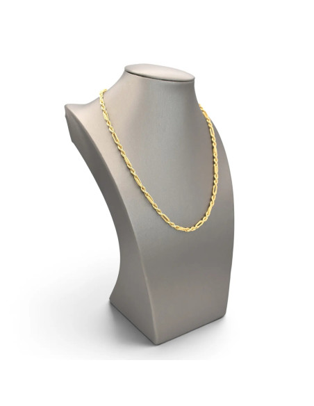 Collana Donna Torchon Oro Giallo 18kt a Sezioni Alternate 45 cm - 8,5 gr