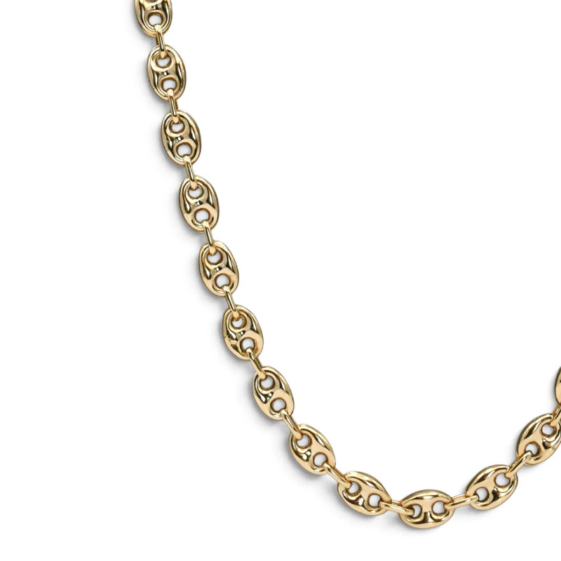Unisex-Halskette im Matrosenstil aus 18-karätigem Gelbgold, 67 cm – 37,2 g