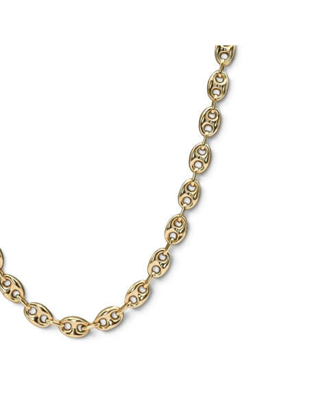 Collar unisex de eslabones marineros de oro amarillo de 18 quilates, 67 cm - 37,2 g