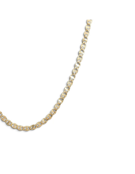 Catena Uomo Oro Giallo 18kt Maglia Marinara Diamantata 50 cm - 7,1 gr